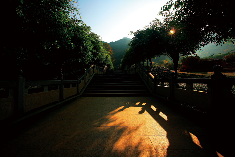 黑眼睛廣告為靈光寺景區(qū)拍攝的許愿長廊