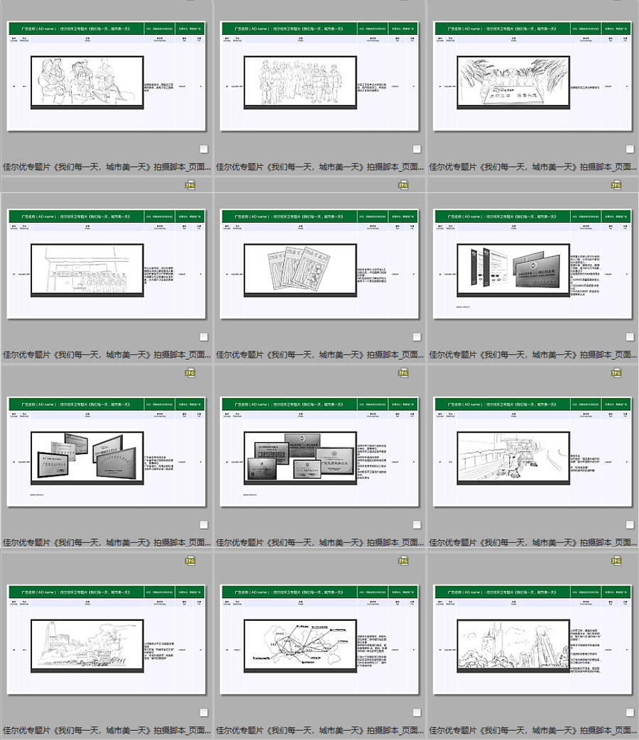 佳爾優(yōu)專(zhuān)題片《我們每一天，城市美一天》拍攝腳本11